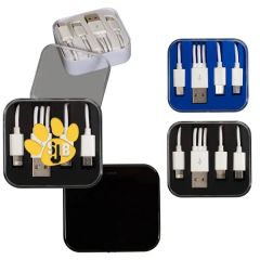 3-In-1 Charging Cable In Square Case
