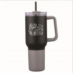 3-In-1 Stainless Steel 20 Oz Tumbler And Cooler With Handle