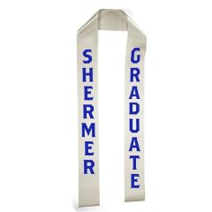 3 Inch Badge Satin Stole - 60 Inch Long - Brilliance