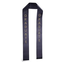 3 Inch Badge Satin Stole - 60 Inch Long - Sparkle