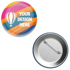3 Inch  Round Button Full Color W/Safety Pin