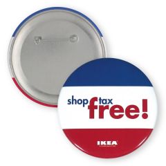 3 Inch  Round Button W/ Safety Pin