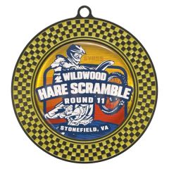 3 Inch Vibraprint Checkered Insert Medallion