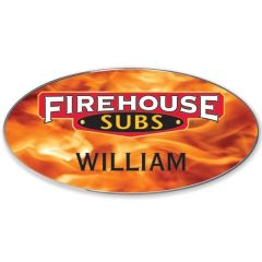 3 Inch X 1.5 Oval Name Badge