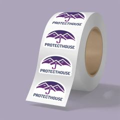 3 Inch X 2 Inch Bopp Stickers On Roll - 3.5 MIL