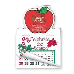 3 Inch  X 4 1/4 Inch  Calendar Pad Magnet Apple Shape