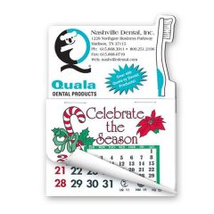 3 Inch  X 4 1/4 Inch  Calendar Pad Magnet Toothbrush Shape