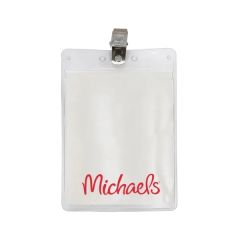 3 Inch X 4 Inch Printed Vertical Vinyl Pouch With Bulldog Clip