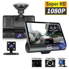 3 Lens Cameras Car Dash Cam With 4 Inch Reverse Full Screen