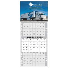 3 Month Calendar Custom Top Panel - Single Sheet Pad