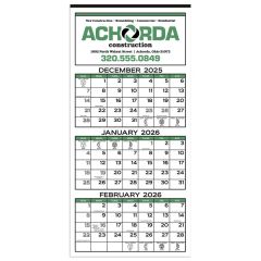 3-Month Display 12-Sheet Calendar