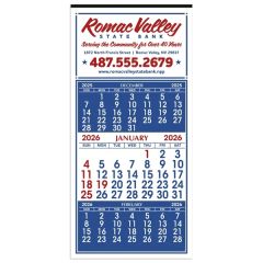 3-Month Display 12-Sheet Calendar