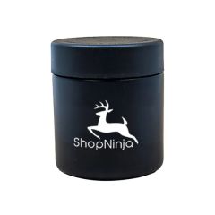 3 Oz Black Glass Jar