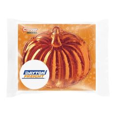 3 Oz Foiled Wrapped Chocolate Pumpkin With Backer Card