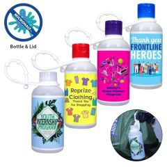 3 Oz Gel Sanitizer With Lanyard, Full Color Digital