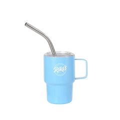 3 Oz Stainless Steel Tumbler With Straw and Handle