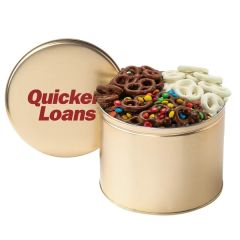 3 Way Chocolate Pretzel Tin- 1/2 Gallon