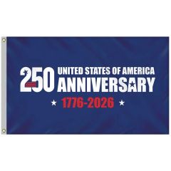 3 X 5 Single Reverse Blue America's 250th Anniversary Flag