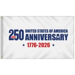 3 X 5 Single Reverse White America's 250th Anniversary Flag