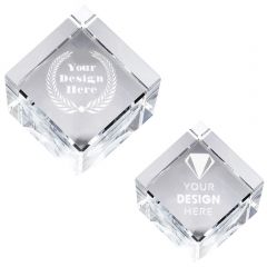 3d Crystal Jewel Cube Large Award