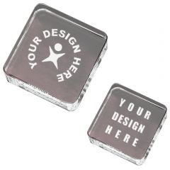 3d Crystal Square Paperweight - Small