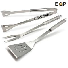 3PC Stainless Steel BBQ Tool Set For Outdoor Camping/Grills