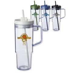 40 Oz Lincoln Plastic Tumbler With Handle