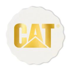40 Pt. Pulpboard Coaster, 3.625 Inch Scalloped, Foil Stamped