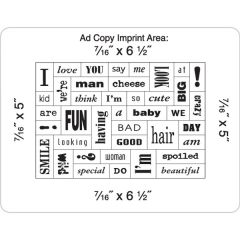 40 Words Message Magnet W/ Picture Frame