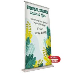 46.5 Inch Deluxe Pro Retractor 2-Banner, Dry-Erase