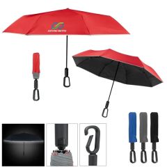 46 Inch Arc Reflective Umbrella With Carabiner Handle