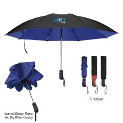 46 Inch Arc Two-Tone RPET Inversion Umbrella