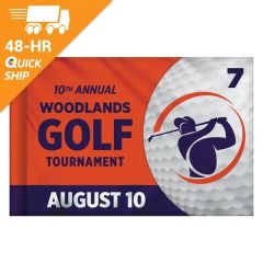 48 - Hour 14 Inch X 20 Inch Single Reverse Golf Flag With Tube