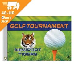 48-Hour 14 Inch X 20 Inch Single Reverse Golf Flag-Heading & Grommets