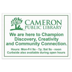 48 Inch X 72 Inch Format Stock Size Corrugated Plastic Sign - 1 Sided