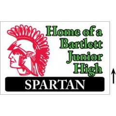 48 Inch X 24 Inch Corrugated Sign - 3 Colors, 1 Side