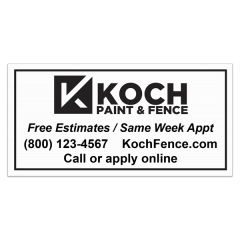 48 Inch X 96 Inch Format Stock Size Corrugated Plastic Sign - 1 Sided