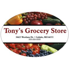 4.5 Inch X 3 Inch Kwik-Ship Oval Indoor Label