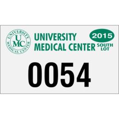 4.75 Inch X 2.75 Inch Reflective Bumper Parking Permits