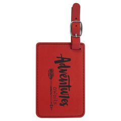 4 1/4 Inch X 2 3/4 Inch Laserable Leatherette Luggage Tag