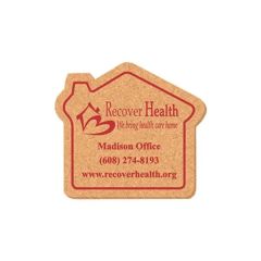 4.5 Inch  X 5 Inch  House Shape Cork Coasters