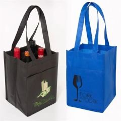4-Bottle Wine Tote Non-Woven