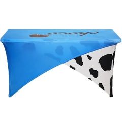 4 Ft Cross-Over Stretch Table Covers In Full Color Overall