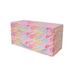 4 Ft Fitted Open-Back Full-Color Table Throw