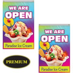 4 Ft X 6 Ft Double Sided Knitted Polyester Vertical Banners