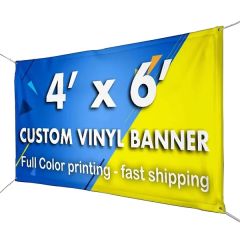 4 Ft X 6 Ft Single Sided Printed Fabric Banner Signs