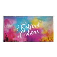 4 Ft X 8 Ft 9 Oz Mesh Vinyl Banner Single-Sided