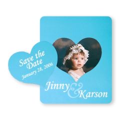 4 Inch X 3 1/4 Inch Picture Frame Vinyl Magnet Heart Center