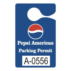 Plastic 23 Pt. Numbered Hanging Parking Permit 3 Inch X 4 3/4 Inch