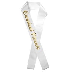4 Inch Badge Satin Sash - 45 Inch Long - Brilliance